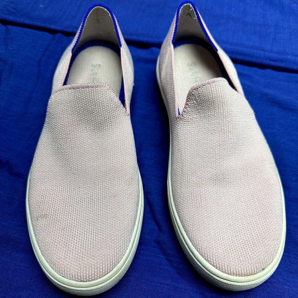 Rothys Retired Washed Pink Sneakers Size 7.5